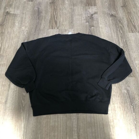 Disney Minnie Mouse Leopard Print Bow Black Crewneck Sweatshirt Women's Small - Picture 8 of 9